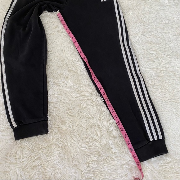 Retro Adidas 3 stripe sweatpants / joggers - black & white stripes - Picture 14 of 14